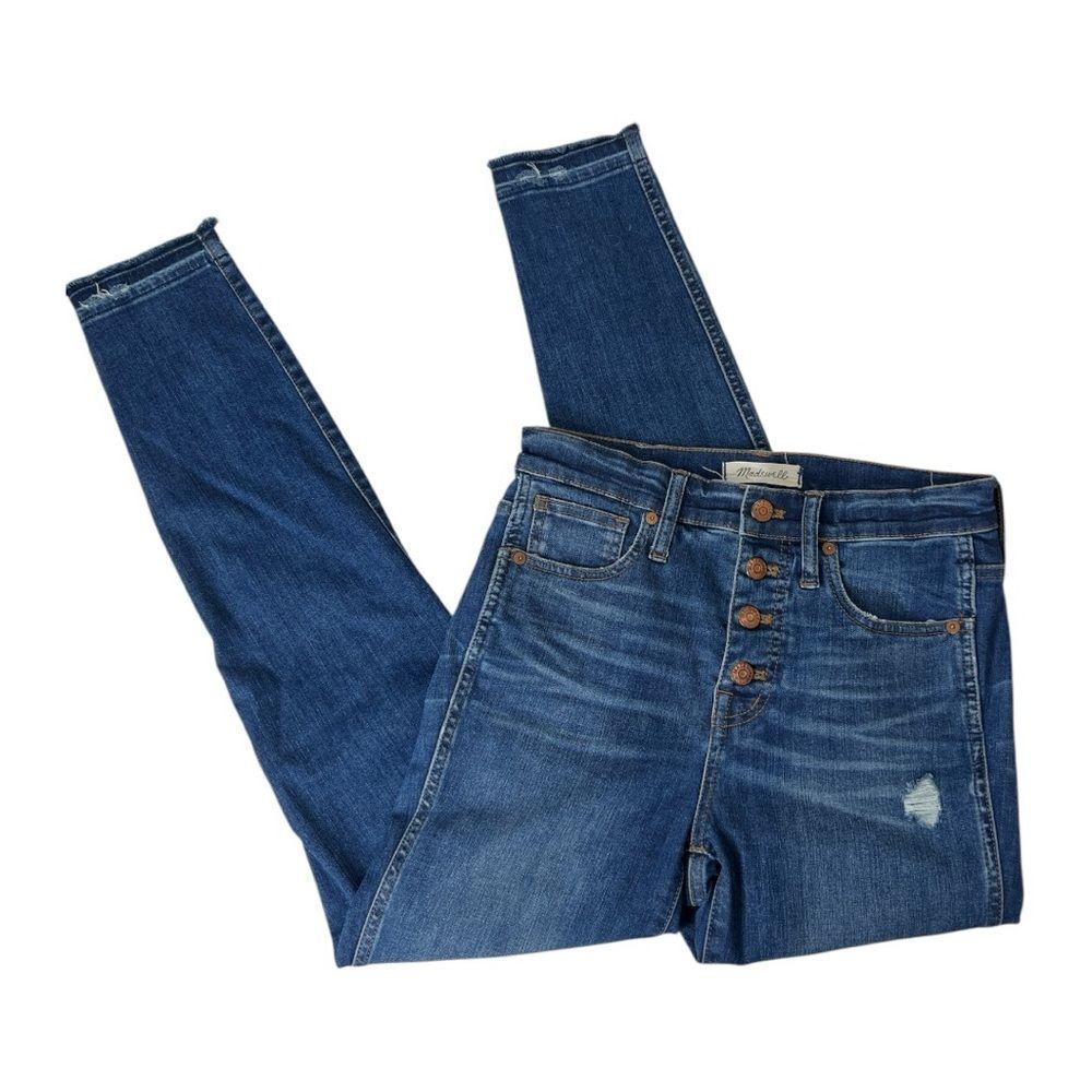 Madewell 10” High Rise‎ Skinny Button Fly Denim Jeans Sz 26